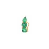 2.52ct Emerald 18K Gold Three Stone Ear Cuff