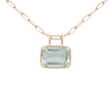 39.85cts Green Amethyst 18K Gold Pendant