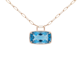 21.35ct Sky Blue Topaz 18K Gold Small Statement Pendant