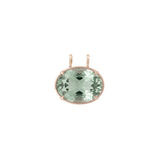 21.18ct Green Amethyst 18K Gold Medium Oval Pendant