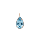 37.09ct Blue Topaz 18K Gold Pendant