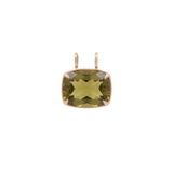 29.28ct Olive Quartz 18K Gold Medium Statement Pendant