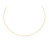 18K Gold Wire Collar Choker Necklace