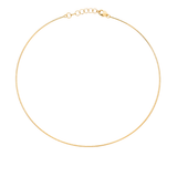18K Gold Wire Collar Choker Necklace