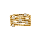1.35ct Diamond 18K Italian Gold Multi Wrap Bracelet