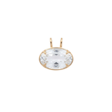28.10ct White Topaz 18K Gold Medium Statement Pendant