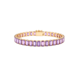 29.45ct Amethyst 18K Gold Tennis Bracelet