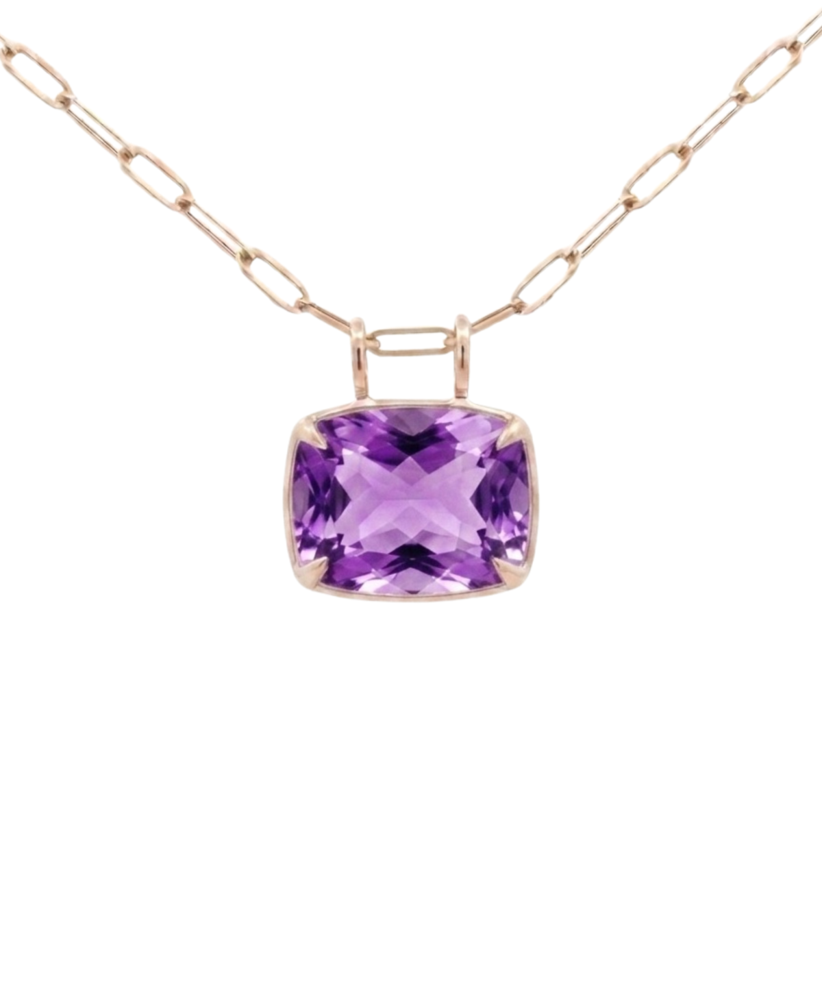 28.50ct Amethyst 18K Gold Large Statement Pendant