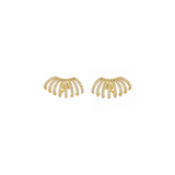1.55ct Diamond 18K Gold Cluster Crawler Earrings