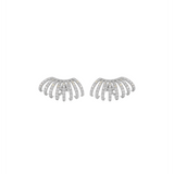 1.70ct Diamond 18K Gold Cluster Crawler Earrings