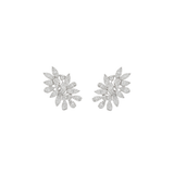 1.90ct Diamond 18K Gold Flower Cluster Earrings