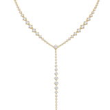 9.40ct Diamond 14K Gold Graduated Lariat Necklace