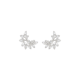 0.65ct Diamond 18K Gold Cluster Climber Earrings