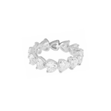 7.51ct Diamond 18K Gold Heart Eternity Ring