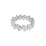 6.67ct Diamond 18K Gold Pear Eternity Ring