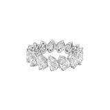 6.67ct Diamond 18K Gold Pear Eternity Ring