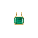 4.95ct Emerald 18K Gold Cushion Pendant
