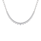 1.63ct Diamond 18K Gold Quarter Graduated Tennis Necklace