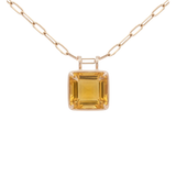 19.80ct Citrine 18K Gold Small Statement Pendant