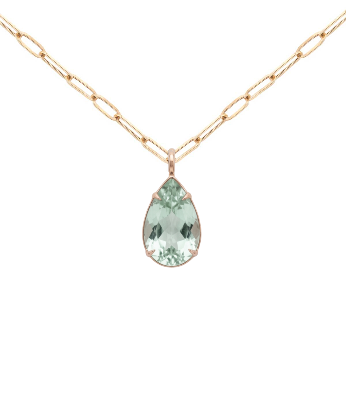 18.58ct Green Amethyst 18K Gold Small Statement Pendant