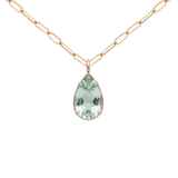 18.58ct Green Amethyst 18K Gold Small Statement Pendant
