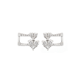 1.00ct Diamond 18K Gold Heart Earrings