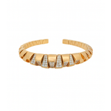0.62ct Diamond 18K Gold Statement Cuff Bracelet