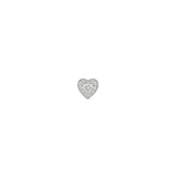 0.36ct Diamond 18K Gold Heart Single Side Earrings
