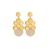 4.71ct Diamond 14K Gold Circle Statement Earrings