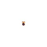 0.50ct Amethyst 14K Gold One Side Bezel Dainty Stud Earring