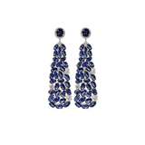 20.80ct Diamond Sapphire 14K Gold Statement Earrings