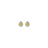 0.50ct Diamond 18K Gold Pear Illusion Earrings