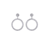 6.00ct Diamond 14K Gold Circle Statement Earrings