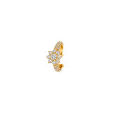 0.50ct Diamond 18K Gold Dainty Flower Ear Cuff