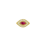 0.46ct Diamond Ruby 14K Gold Signet Ring