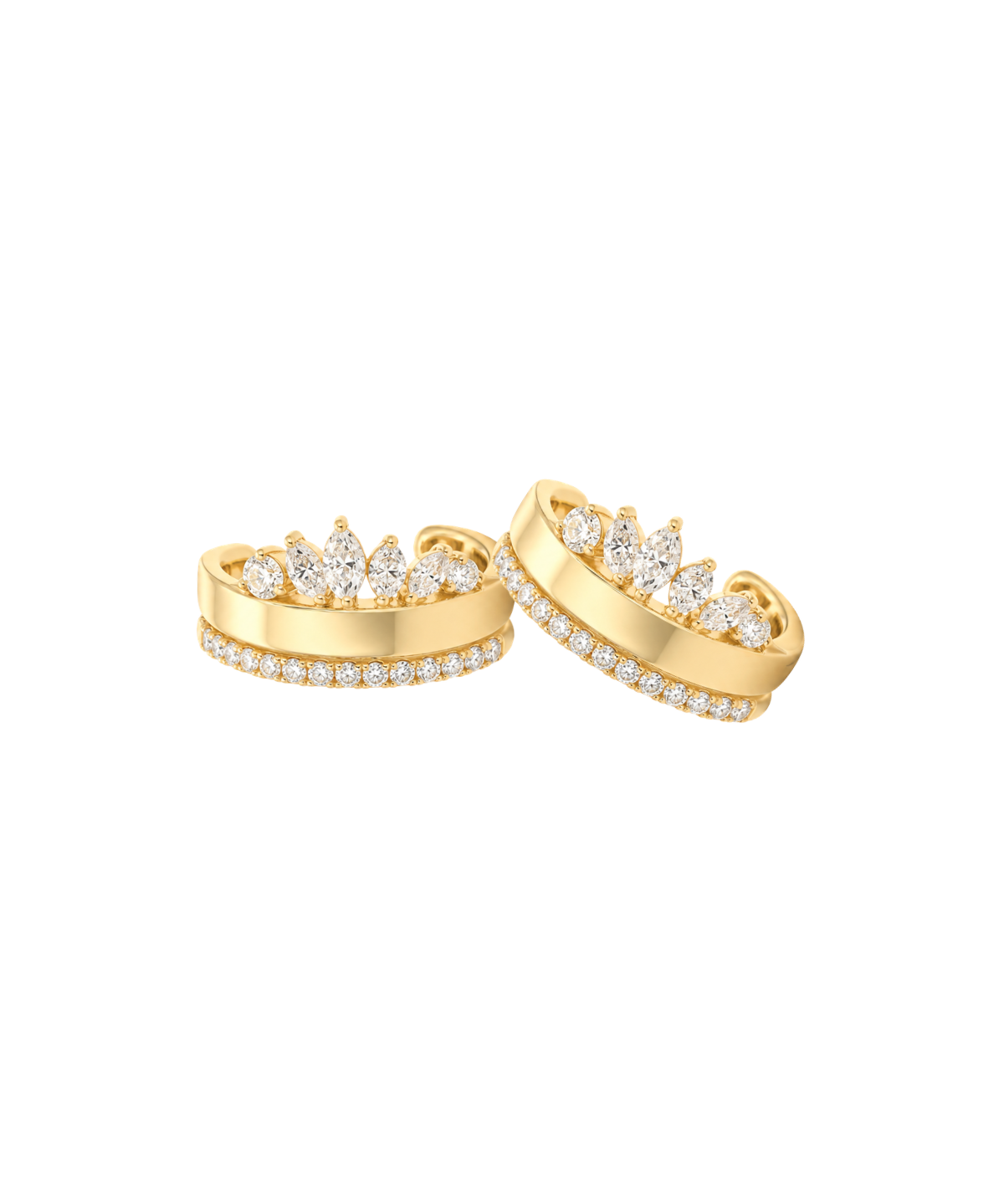 0.87ct Diamond 14K Gold Ear Cuff