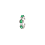 0.75ct Diamond & Emerald 18K Gold Three-Stone Ear Cuff