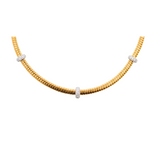 0.78ct Diamond 18K Italian Gold Multi Station Necklace