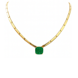 1.65ct Emerald 14K Gold Link Necklace