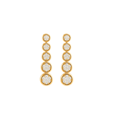 0.83ct Diamond 14K Gold Pave Bezel Dangle Drop Earrings