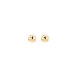 14K Gold Faceted Ball Stud Earrings