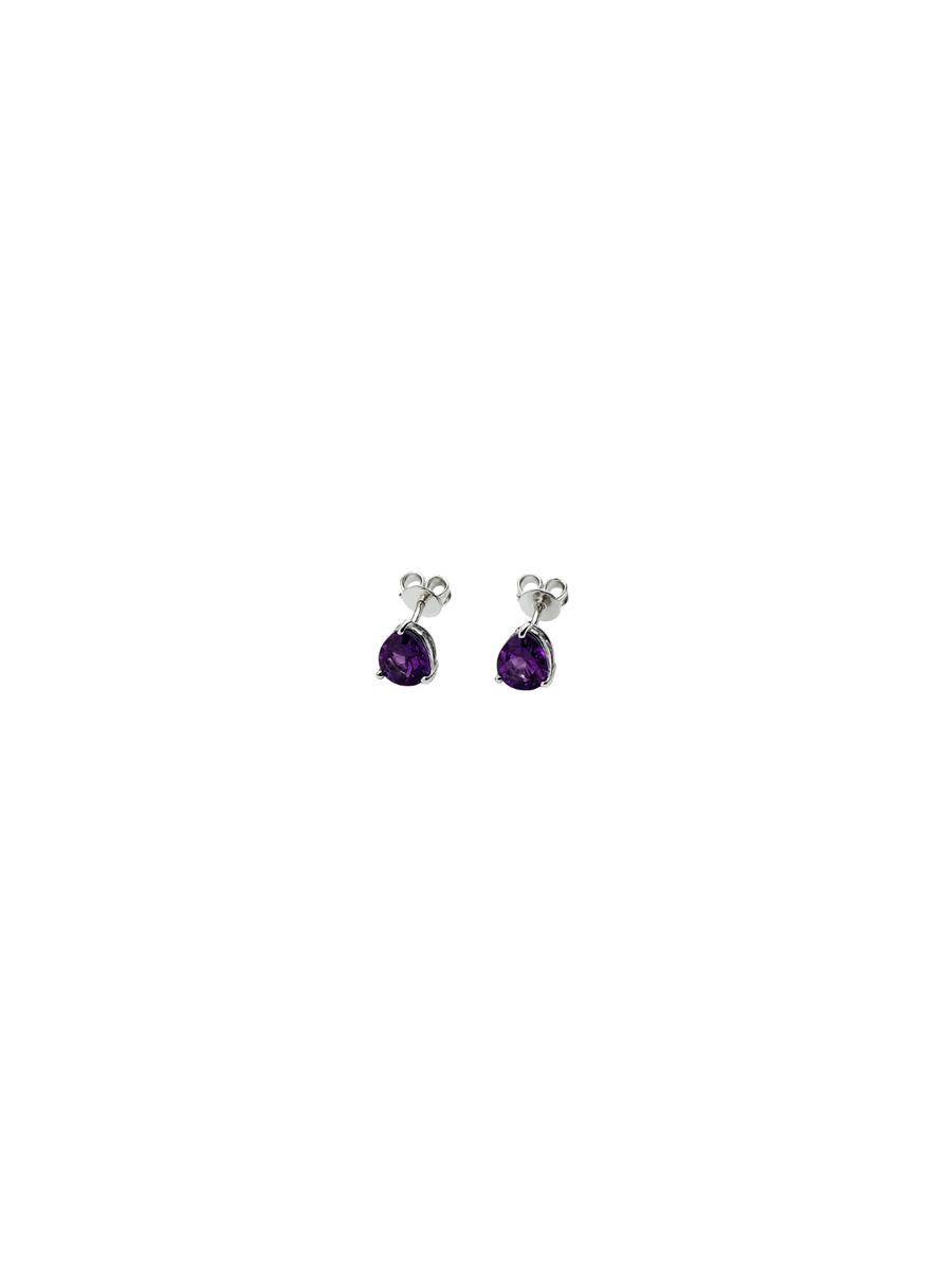 1.50ct Amethyst 18K Gold Dainty Stud Earrings