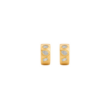 1.10ct Diamond 14K Gold Multi Shaped Hoop Earrings