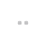 1.03ct Diamond 18K Gold Illusion Stud Earrings
