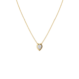 0.32ct Diamond 14K Gold Pear Illusion Solitaire Necklace