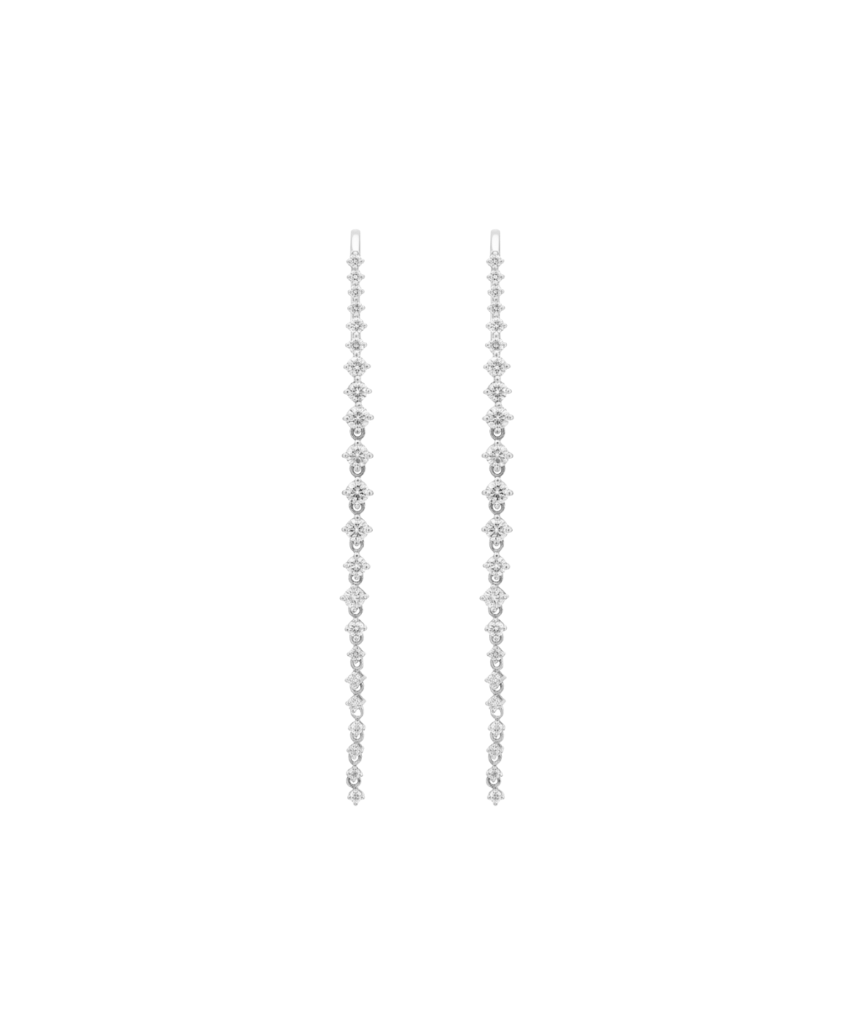 1.37ct Diamond 18K Gold Cascade Climber Earrings