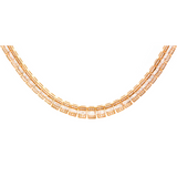 11.75ct Diamond 14K Gold Invisible Set Tennis Necklace