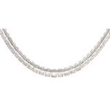 11.75ct Diamond 14K Gold Invisible Set Tennis Necklace