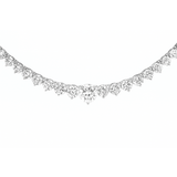 8.50ct Diamond 18K Gold Graduated Tennis Necklace