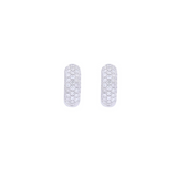 2.0ct Diamond 18K Gold Chunky Pave Huggie Hoop Earrings